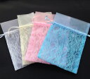オーガンジー巾着袋★送料無料★★13X18cm10枚入★レース2重巾着袋 ラッピング包装用品 ラッピング袋 ミニ巾着ポーチ オーガンジー巾着袋 オーガンジー袋 ...