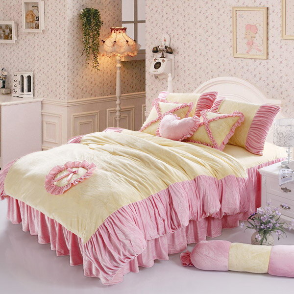 ★寝具カバーセットを3セット以上で半額★送料無料★冬用姫系布団カバー4点セット 可愛いカバーリング フ..