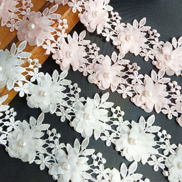 お花 レース 1m 幅約5.8cm★送料無料★手芸用レース diy 手作り デコ ハンドメイド アクセサリー 衣装 小物類 ラッピング 材料 手芸用 資材 カーテン カバー