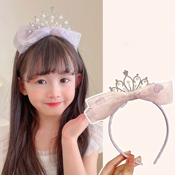 ★送料無料★パールリボンティアラカチューシャ カチューシャ花冠 ウェディング 花冠 ヘアアクセサリー パーティー イベント 舞台 髪飾り 写真撮影 発表会 七五三 二次会 演奏会 結婚式 ドレス 可愛い ロリータ 子ども キッズ