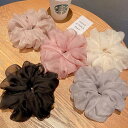 ★送料無料★5個セット オーガンジー無地シュシュ 5色シュシュ 髪飾り ヘアアクセサリー かわいい おしゃれ プレゼント 可愛い 結婚式 発表会 演奏会 舞台 ...