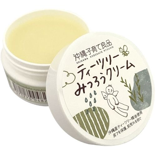 保湿|赤ちゃん【ティーツリーみつろうクリーム(25g)】赤ちゃんの保湿に|天然素材100%の保湿クリーム|沖縄県産ティーツリー使用|子供 沖縄子育て良品|バーム 保湿|赤ちゃん【ティーツリーみつろうクリーム(25g)】赤ちゃんの保湿に|天然素材100%の保湿クリーム|沖縄県産ティーツリー使用|子供 沖縄子育て良品|バーム