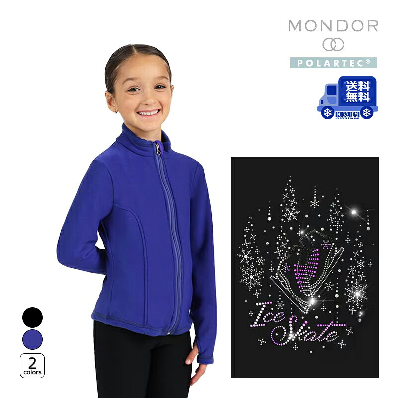 MONDOR（モンドール） ジャケット 24492 -POLARTEC&reg; SEQUINS ON BACK JACKET （24492 ポーラテック スパンコール ジャケット） 【送料無料】 商品の配送は宅配便または宅急便コンパクト、ネコポス、レターパックプラスにてお届けいたします。 ※配送方法はご指定いただけません。 ※北海道・沖縄・離島・一部地域は追加送料がかかる場合がございます。 【基本同梱不可】 ※他の商品と一緒にご注文の場合に、追加送料を頂戴することがございます。 スパンコールのバックデザインが素敵!! 照明のあたり方や動きに合わせて様々な表情を見せるスパンコールならでは輝きが楽しめます。 フィット感があり、体のラインがキレイに見えるプリンセスカット。 袖口には親指ループ付きで手首の冷えを防ぎ、腕を長く見せて美しさアップ。 高性能ファブリック「POLARTEC&reg;（ポーラテック）」は厚手なのに軽量で保温性が非常に優れているため、寒いリンクでのトレーニングに最適な生地です。 暖かさを保ちながらも通気性があり、汗をかいてもムレにくくウェア内を快適な状態に保ちます。 4方向の伸縮性であらゆる動きに対応。また、柔らかい肌触りで心地よいフィット感です。 生地表面は速乾性に優れ、毛玉や摩擦への耐久性もあります。 デザイン違いのジャケットはこちら ・ジャケット 24490 ・ジャケット 24491 ・ジャケット 24492 ・ジャケット 24494 ・ジャケット 24495 ・ジャケット 24496 ・ジャケット 24497 ・ジャケット 24500 ・ジャケット 24501 ・ジャケット 24502 ・ジャケット 24503 ●海外製品に関して 素材 Polyester 53%, Nylon 38%, Lycra&reg; elastane 9% サイズ Girls 検索ワード フィギュアスケート、練習用、ウェア、シャイニー、ストーン、グリッター、ホログラム ●ラッピングをご希望の場合はこちらをご確認下さい。