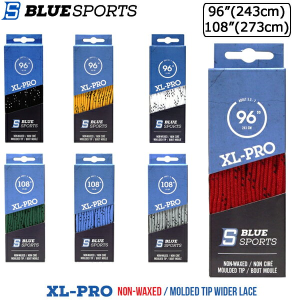 BLUESPORTS（ブルースポーツ） 靴紐 XL-PRO Non-waxed Laces スケート購入時に付いているレギュラータイプのカラー靴紐です。 ホッケー靴と靴紐のカラーコーディネートが楽しめます。 ●海外製品に関して 検索ワード アイスホッケー ●ラッピングをご希望の場合はこちらをご確認下さい。