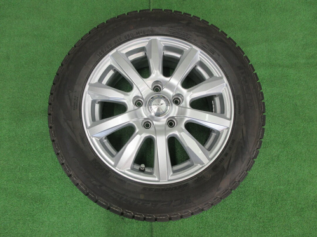 【中古】15インチ中古スタッドレスセット　185/65R15　アシンメトリコ　6-15　5H114.3　+43　ジョーカー　【S4・大和店】(2)
