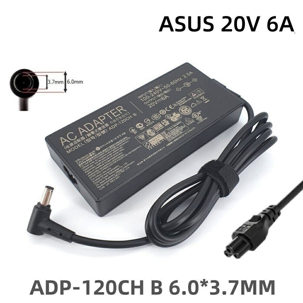 純正新品 ASUS ADP-120CH B 20V 6A 120W ACアダプターAsus TUF Gaming FX705GM FX705DT FX705GE FX705GD FX705DY FX705DD FX505GM FX505GE FX505DY FX505DD FX505GD FX505GE用ADP-120RH B ADP-120CH B互換 PC電源 PSE コネクター6.0*3.7mm 充電器 パソコン電源 電源ケーブル