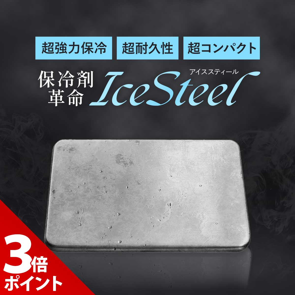 【8/10限定★P+3倍】【超強力保冷】保冷剤 ステンレス 長時間 強力 冷却プレート ミニ アイスパック 保冷剤 最強 小さい 解けない 蓄冷剤 長時間強力 ステンレス保冷剤 軽い 軽量 キャンプ クーラーボックス 冷却 【IceSteel・国内正規品】