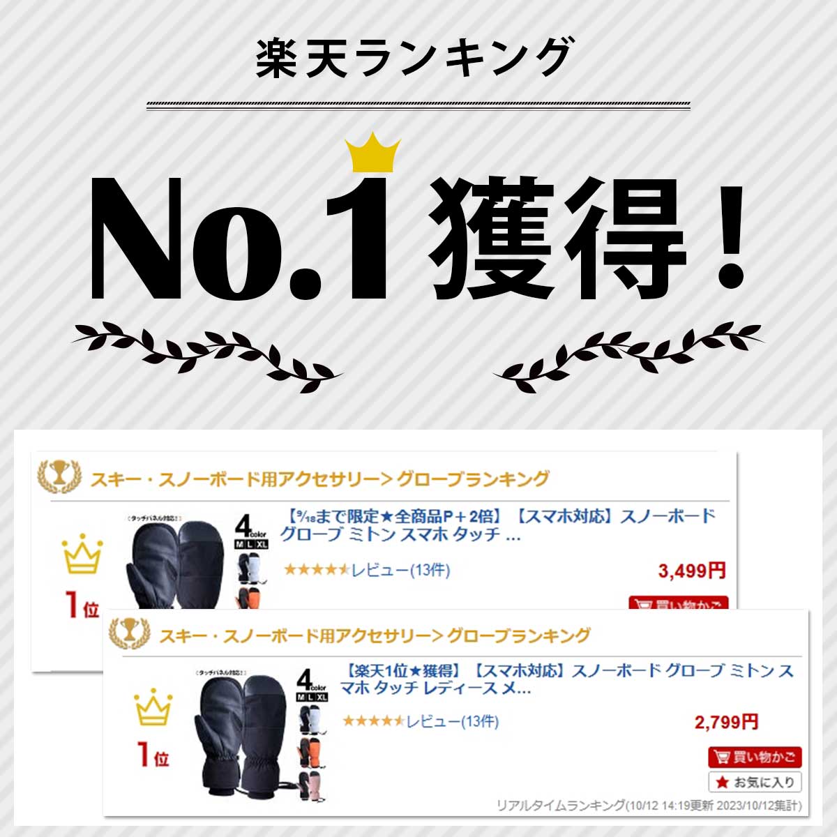 【5%OFFクーポン&P+5倍】【5本指インナーグローブ内蔵】スノーボード グローブ ミ...