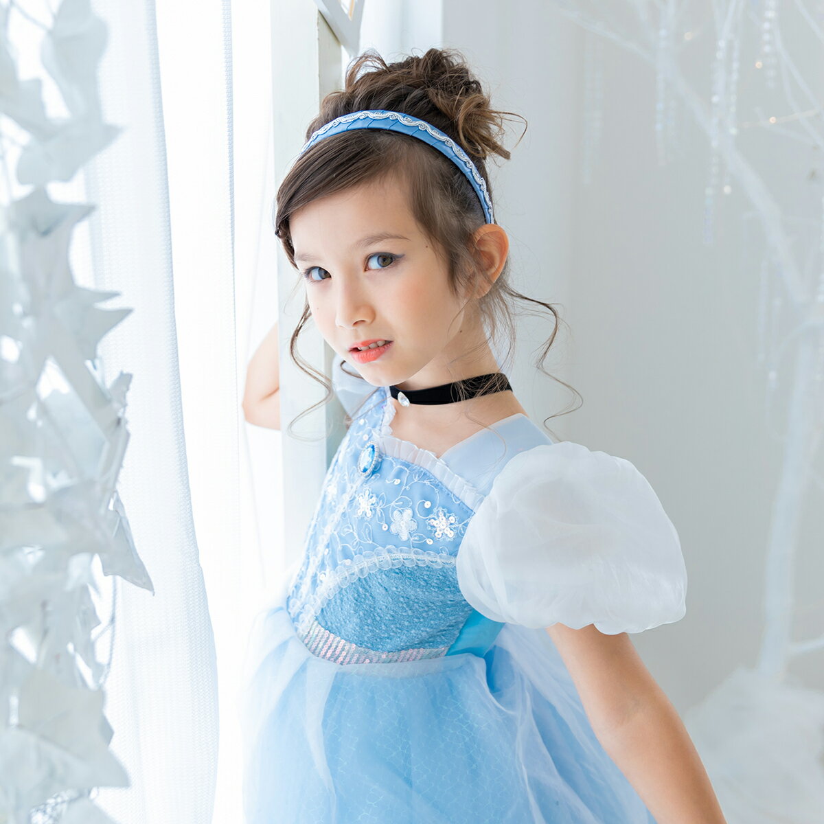 【DEAL 10%還元】【2点セット】シンデレラ ドレス カチューシャ チョーカー ティアラ 髪飾り 首飾り ネックレス プリンセンス ヘアアクセサリー ヘアバンド ティアラ 可愛い かわいい 子ども キッズ 子供 女の子 コスチューム 衣装 小物 誕生日 2