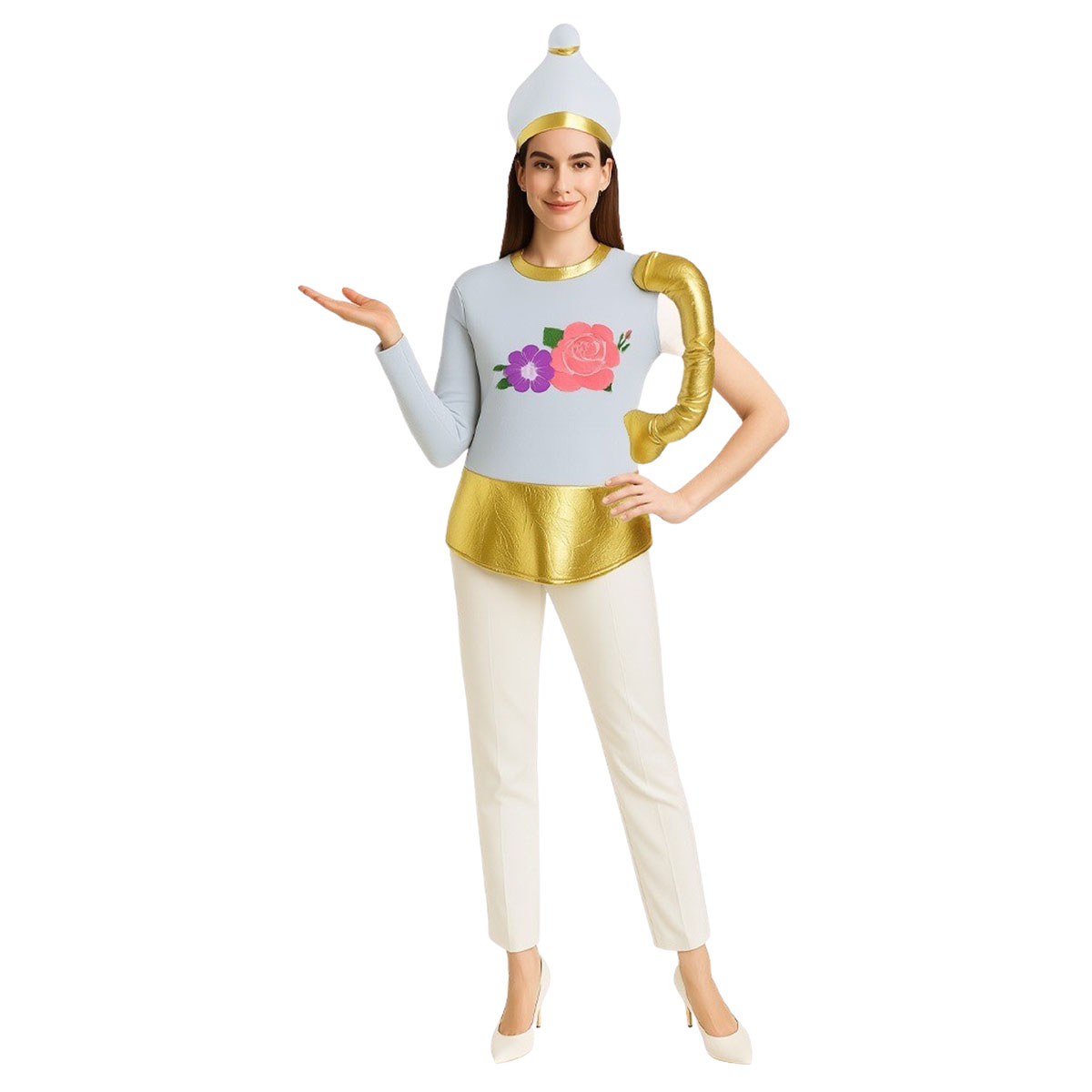 【全商品7%OFF★P+7倍】爆笑 コスプレ ハロウィン 仮装 ろうそく ティーポット コスチューム 面白 衣装