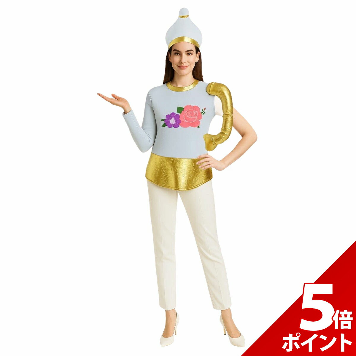 【スーパーセール限定 P+5倍】ティーポット コスチューム 爆笑 コスプレ ハロウィン 仮装 ろうそく 面白 衣装 学園祭 イベント 忘年会 新年会 余興 歓迎会 送迎会 面白 衣装 文化祭 一発芸 大人 レディース