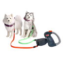 【楽天1位★獲得】犬 リード 2頭引き 2匹 犬用 2頭 二匹 伸縮 リード いぬ 2頭用 引き紐 多頭 引き ストラップ 散歩 綱 紐 リード 伸縮 【全国送料無料・あす楽即納】