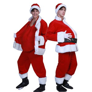 【ボリュームアップ！】サンタ お腹 コスプレ サンタコス 小物 サンタクロース おなか 衣装 クリスマス 小道具 仮装 コスチューム メンズ