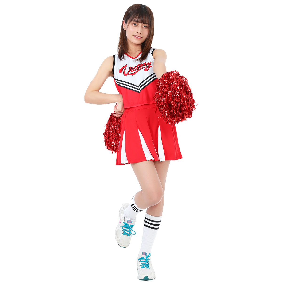 楽天市場】チアガール 衣装（カラーレッド）（ホビー）の通販
