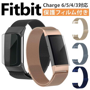 【保護フィルム付】Fitbit Charge6 Charge5 Charge4 Charge3 charge 6 5 4 3 交換 ベルト バンド ステンレス フィットビット チャージ6 チャージ5 チャージ4 チャージ3 対応 ベルト バンド 互換品 金属 保護フィルム カバー セット