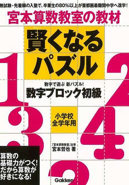 【バーゲンブック】賢くなるパズル　数字ブロック初級　小学校全学年用−宮本算数教室の教材【中古】のサムネイル