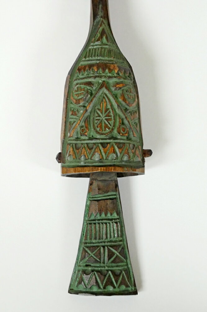 砂澤　ビッキ「樹鈴ペンダント（約18.8cm）」木彫作品　世界的彫刻家　音威子府に美術館　状態良好　小竹美術　真作保証