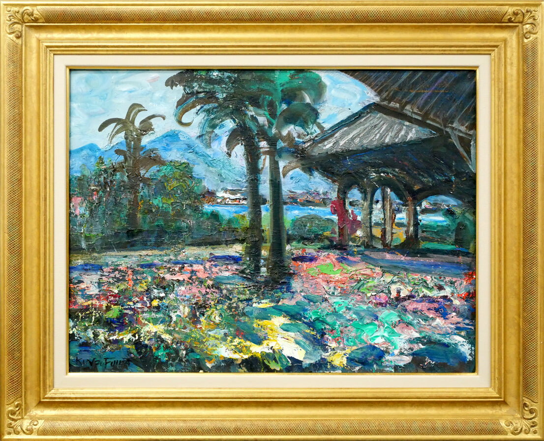 藤田 謹三「グラバー邸（長崎）」油絵・P12号 ローマン派美術協会主宰 スターリン・蒋介石・毛沢東等制作 小竹美術 真作保証