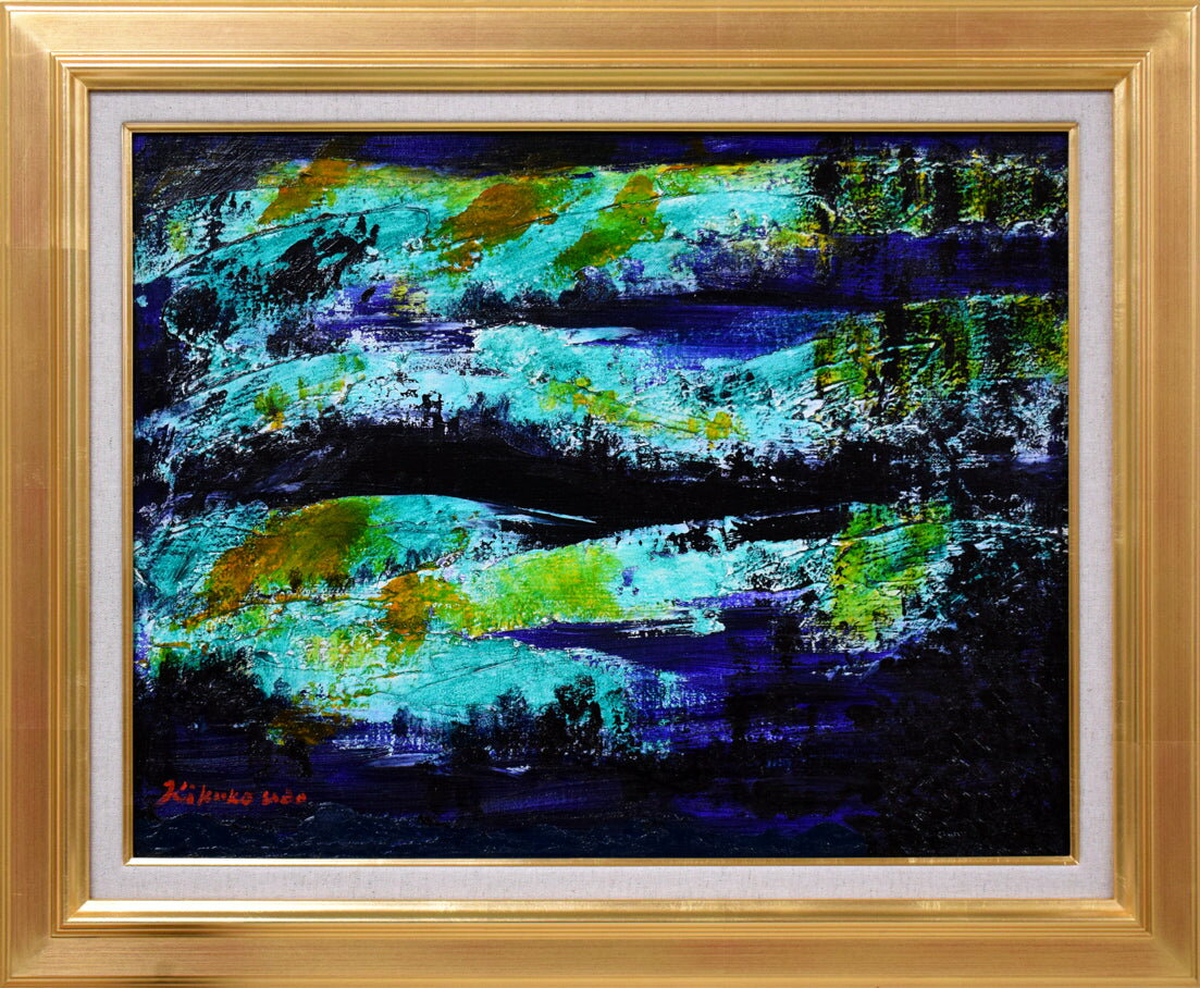 乐天商城 - 宇田　喜久子「風景1」油絵・P10号　百貨店個展多数　海外でも活躍　宇田荻邨の孫にして所定鑑定人を務める　小竹美術　真作保証