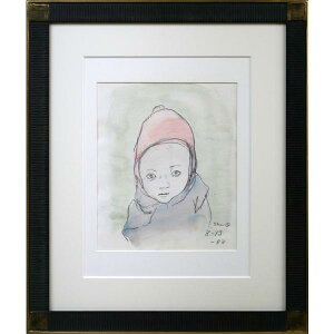 小川原 脩「ヘレン」水彩画・1983年作 全道展創立会員 倶知安町に美術館 北海道文化賞受賞 小竹美術 真作保証