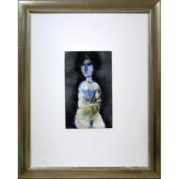 渡辺 貞一「裸婦像」油絵・変形2号 国画会会員 孤高の画家 青森出身 人気作家 雰囲気漂う作品 小竹美術 真作保証