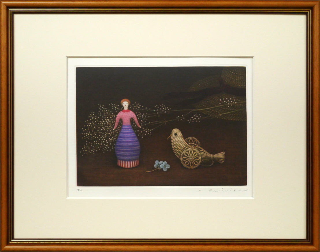 広田雅久 『立ち木』 カラーメゾチント 銅版画 絵画額装品 アート E,A Yahoo!オークション - 【真作】広田雅久 「赤い糸」メゾチント 銅版画
