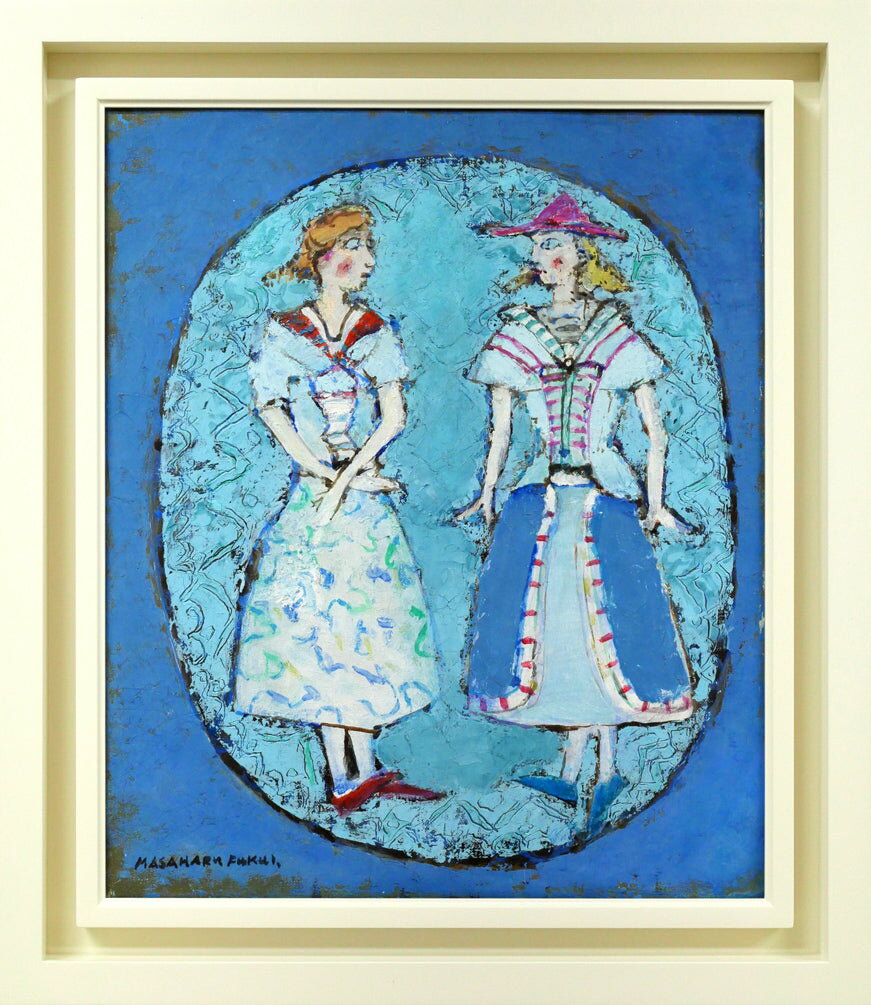 Rakuten - 福井　正治「マリオネット」油絵・F8号　国画会会員　全道展会員　東京芸大卒　苫小牧市美術博物館で展覧会　小竹美術　真作保証