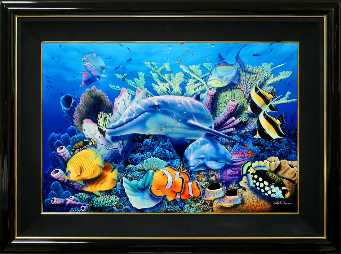 クリスチャン　ラッセン（Christian　Lassen）「マザーズミラクル」キャンバスエディション・限定直筆..