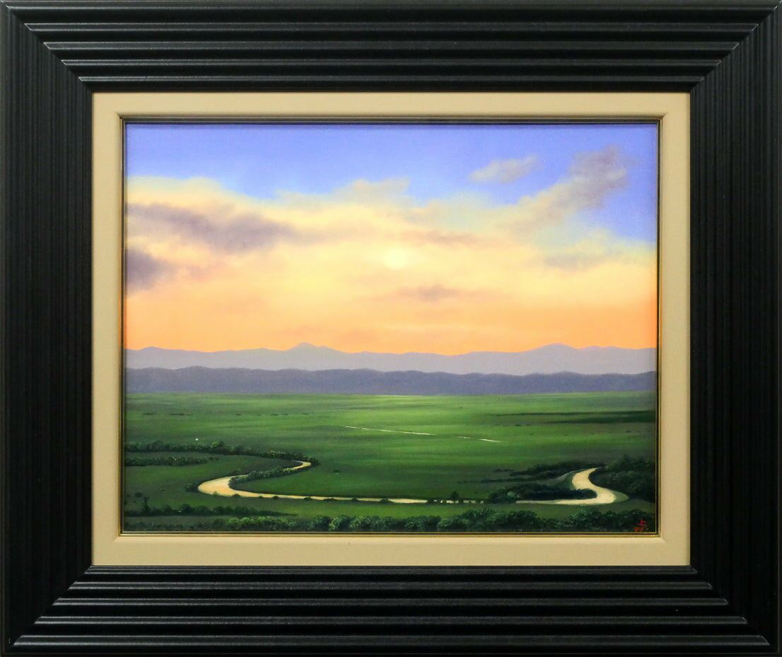 Rakuten - 上代　誠「湿原（釧路）」油絵・F6号　「一枚の繪」人気画家　百貨店個展多数　島根県出身　小竹美術　真作保証