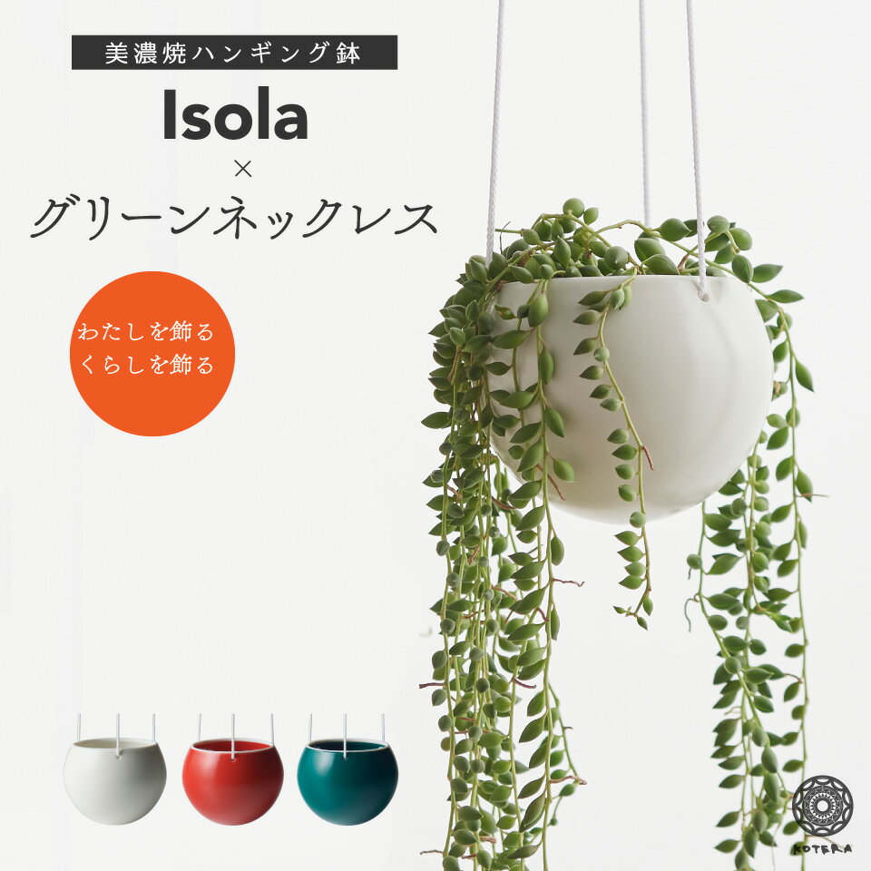 【ISOLA】グリーンネックレス ハンギングプランター ミニ セット 