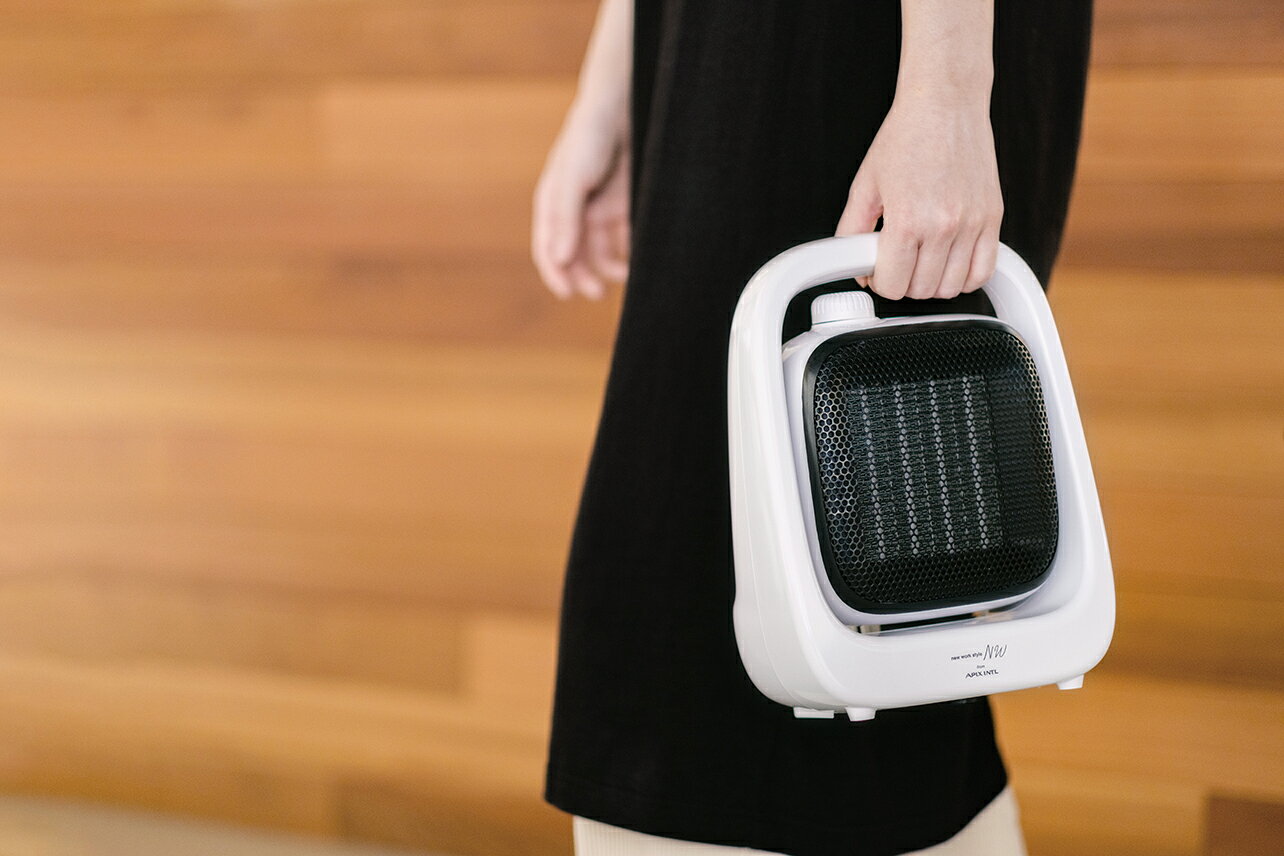 コンパクトアングルヒーター 暖房 冷え対策 足元 季節家電 暖房器具 トイレ 脱衣所 リビング オフィス コンパクト 小型 自動OFF 角度調節 おしゃれ デザイン グレー アピックス APH-280 あったかグッズ リモートワーク テレワーク デスク下 シンプル インテリア ホワイト koti-10008972 インテリア・雑貨・通販 koti サンプル画像3