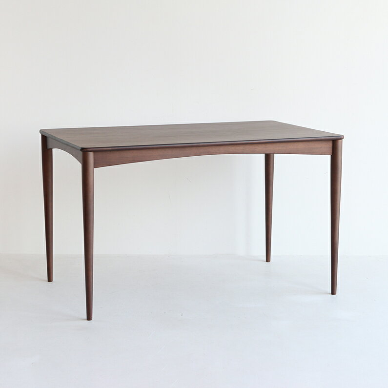 ダイニングテーブル 4人掛けサイズ 横幅120cm ブラウン シンプル テーブル 単品 table 天然木 ウォールナット 食卓 キッチン 作業台 ダイニング リビング カフェ 引越し 新生活 食卓机 EMT-3058BR emo Dining Table 1200 ブラウン 家具 北欧 ちいくのいちば いちばかぐ