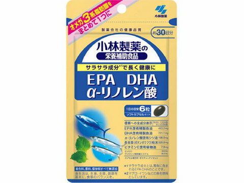 【メール便送料無料】小林製薬の栄養補助食品/ DHA EPA α-リノレン酸(305mg*180粒)