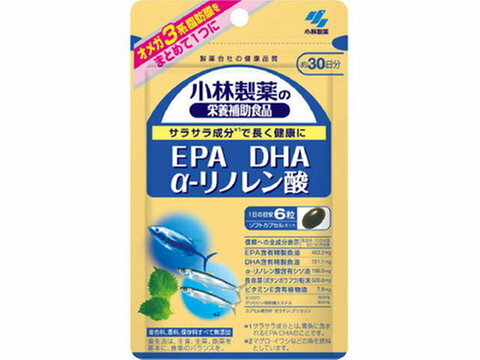 【メール便送料無料】【3個セット】小林製薬の栄養補助食品/ DHA EPA α-リノレン酸(305mg*180粒)