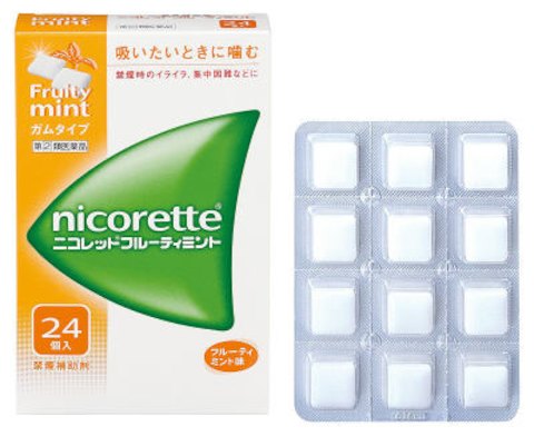 【メール便送料無料】【第(2)類医薬品ニコレット　フルーティミント　24個　武田コンシュマーヘルスケ ...