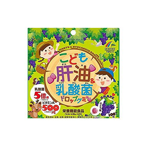 こども肝油&乳酸菌 ドロップグミ 100粒 ユニマットリケン