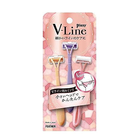 ピアニィ Vライン用カミソリ 3本入 ガードつき ビキニライン