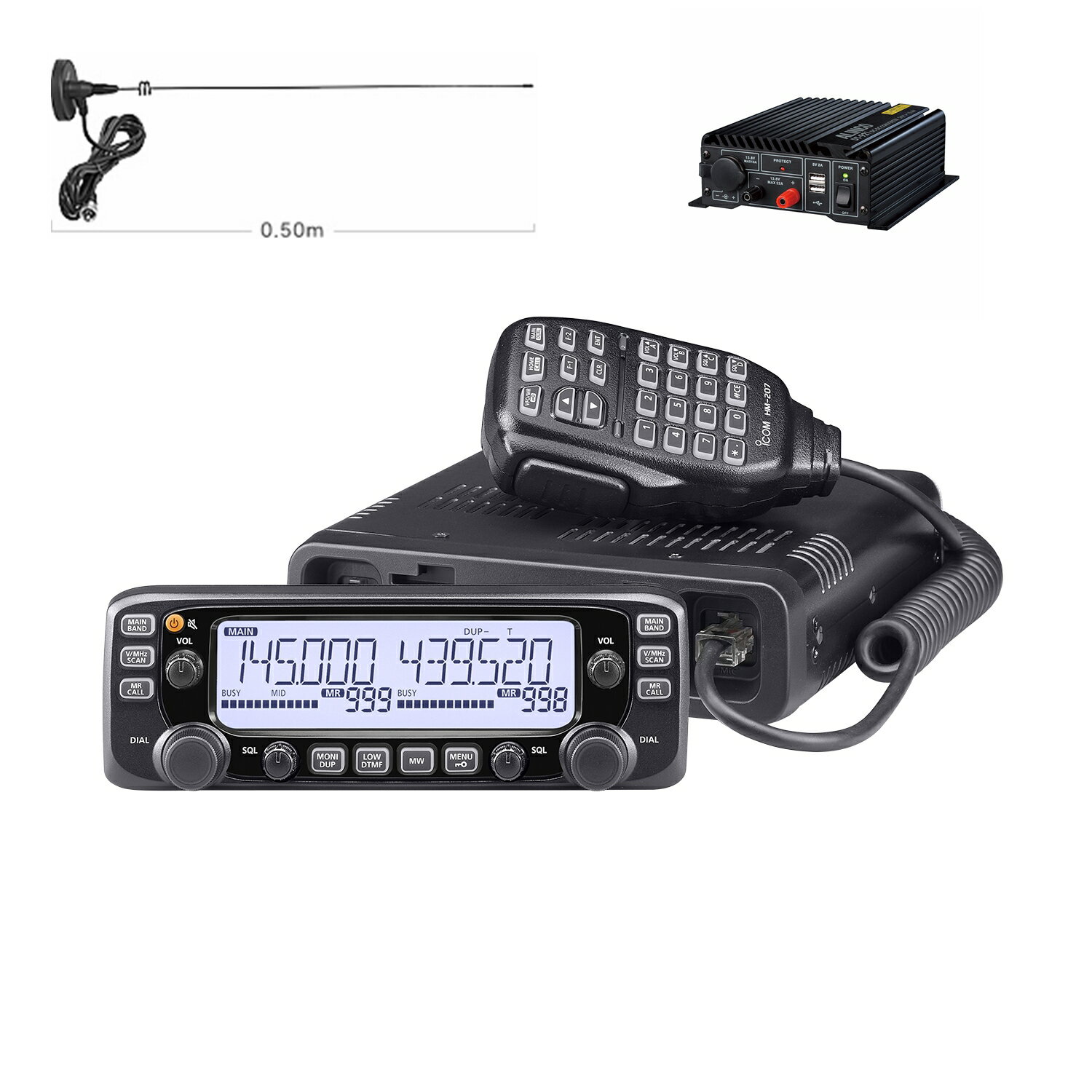 アイコム(ICOM) IC-2730D+DT921+MR77 セット アマチュア無線機144.430MHz50Wデュアルバンダー