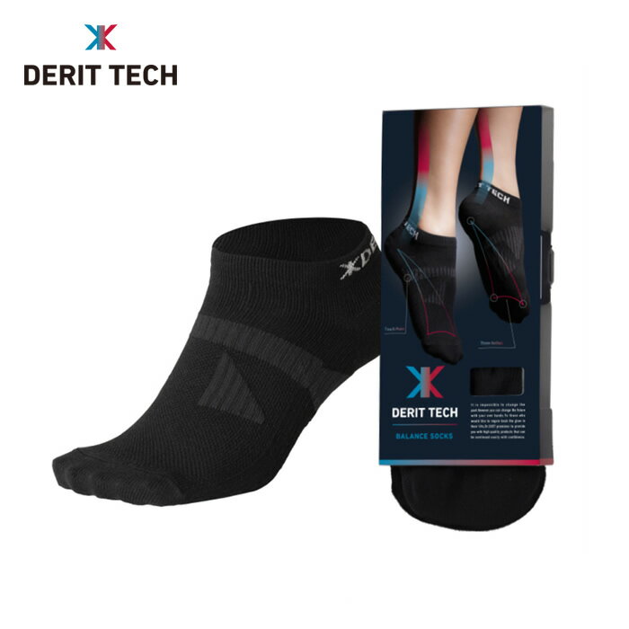 【スーパーSALE開催!!ポイントアップ中!!12月11日1時59分まで】新製品 デリットテック/DERIT TECH バランスソックス ブラック TEBLS2500381 Dr.EAST　スポーツソックス [ユニセックス]