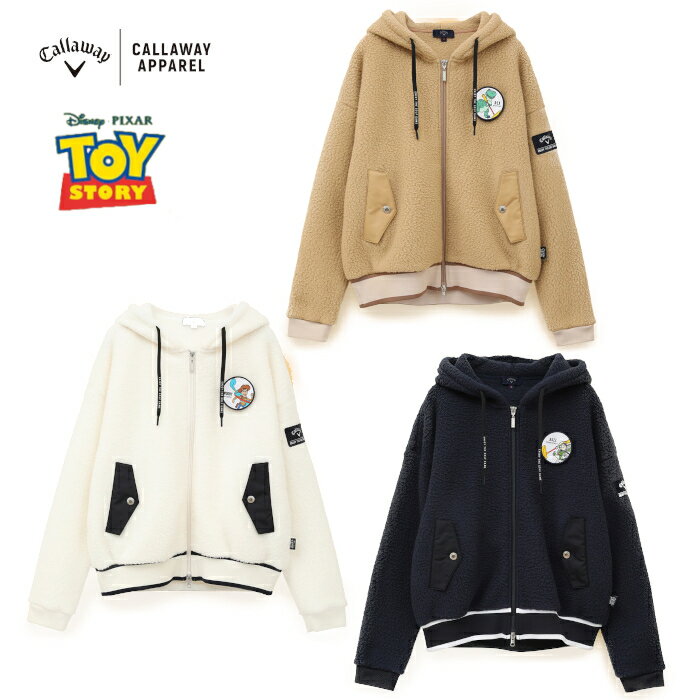 新製品 2024年秋冬モデル キャロウェイ/トイストーリー C24217230 フルジップボア レディース ウェア Callaway/TOY STORY 2024F/W