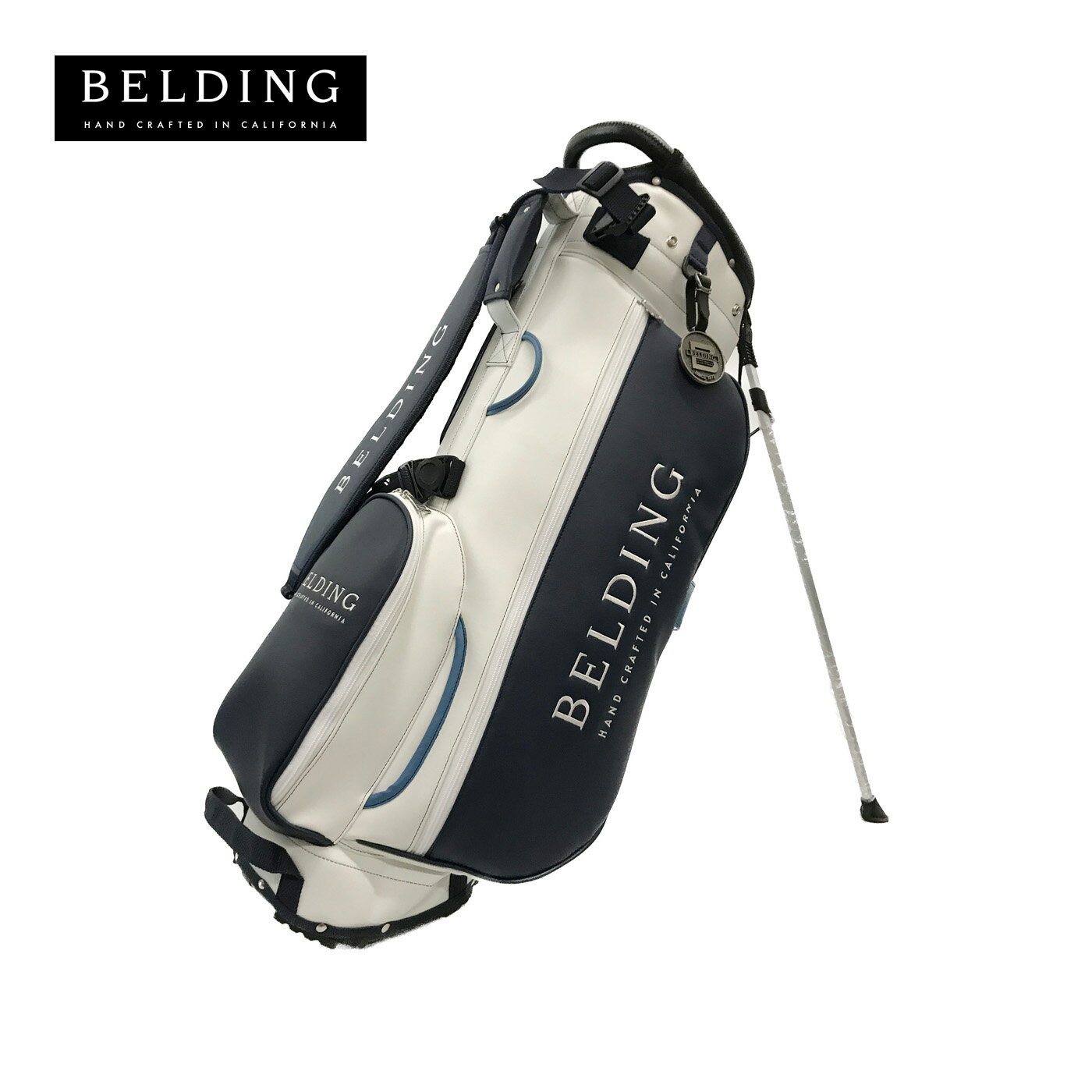 BELDING ベルディング キャディバッグ サンバード 2.0 HBCB-850159 ネイビー・エスプリ/ホワイト・エスプリ スタンドバッグ