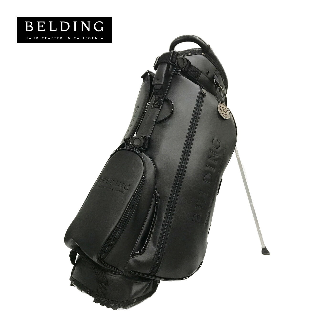 BELDING ベルディング キャディバッグ サンバード 2.0 HBCB-850156 ブラック・エスプリ/ブラック・シャイニー・ブラック・ロゴ スタンドバッ...