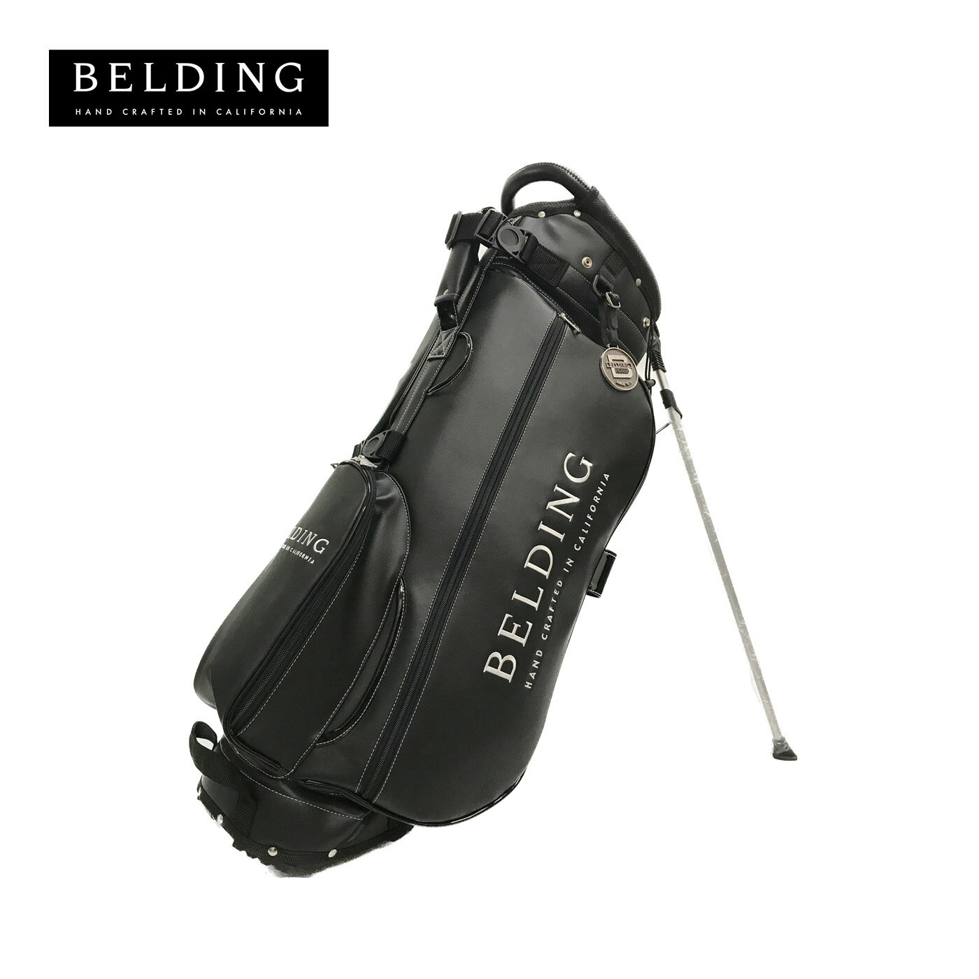 BELDING ベルディング キャディバッグ サンバード 2.0 HBCB-850155 ブラック・エスプリ/ブラック・シャイニー・ホワイト・ロゴ スタンドバッ...