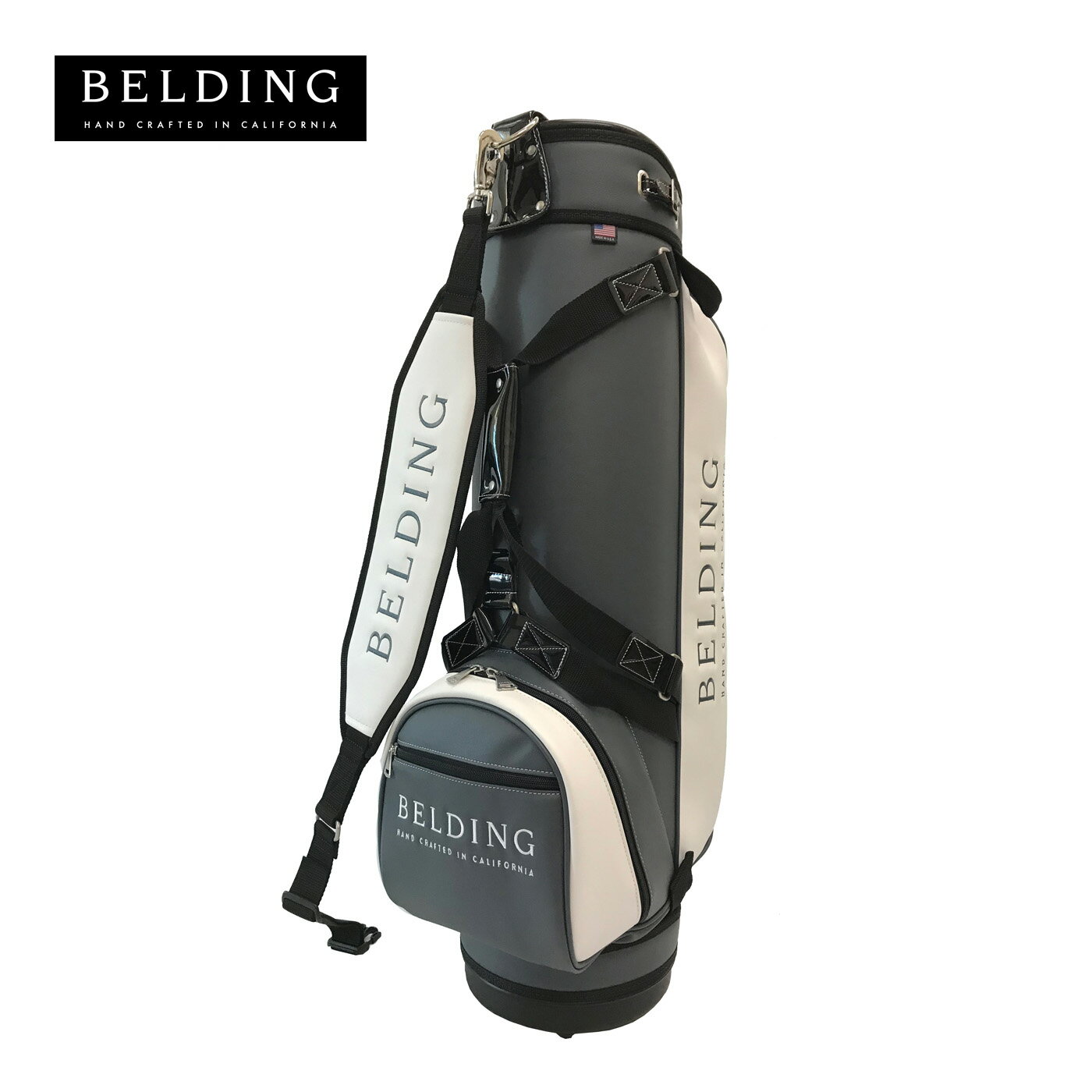 BELDING ベルディング キャディバッグ ブッシュワーカー RX HBCB-850149 グラファイト・エスプリ/ホワイト・エスプリ