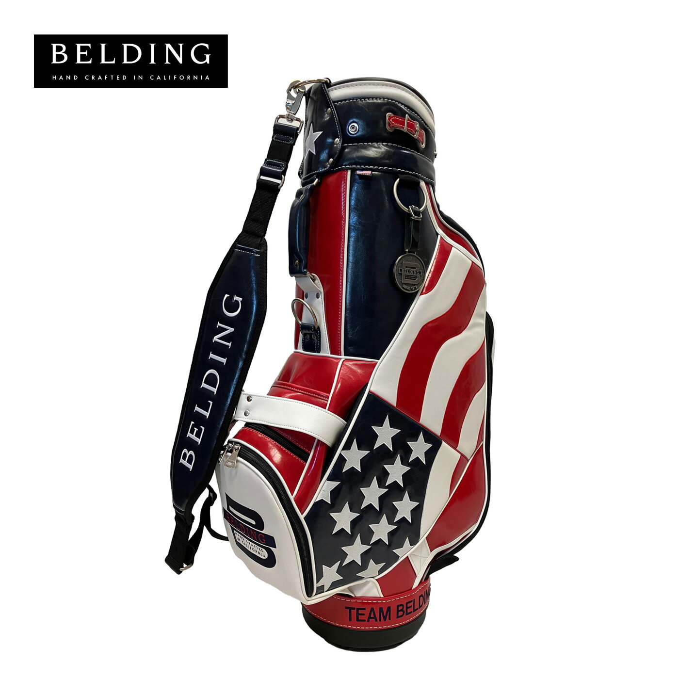 BELDING ベルディング キャディバッグ プレイヤーズ 8.5インチ HBCB-850166 マリーン/フレーム/ホワイト