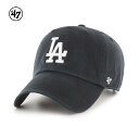 【ポイントアップ中! 7月11日1時59分まで】'47 クリーンナップ ロサンゼルス・ドジャース 14751223 ブラック キャップ メンズ レディース