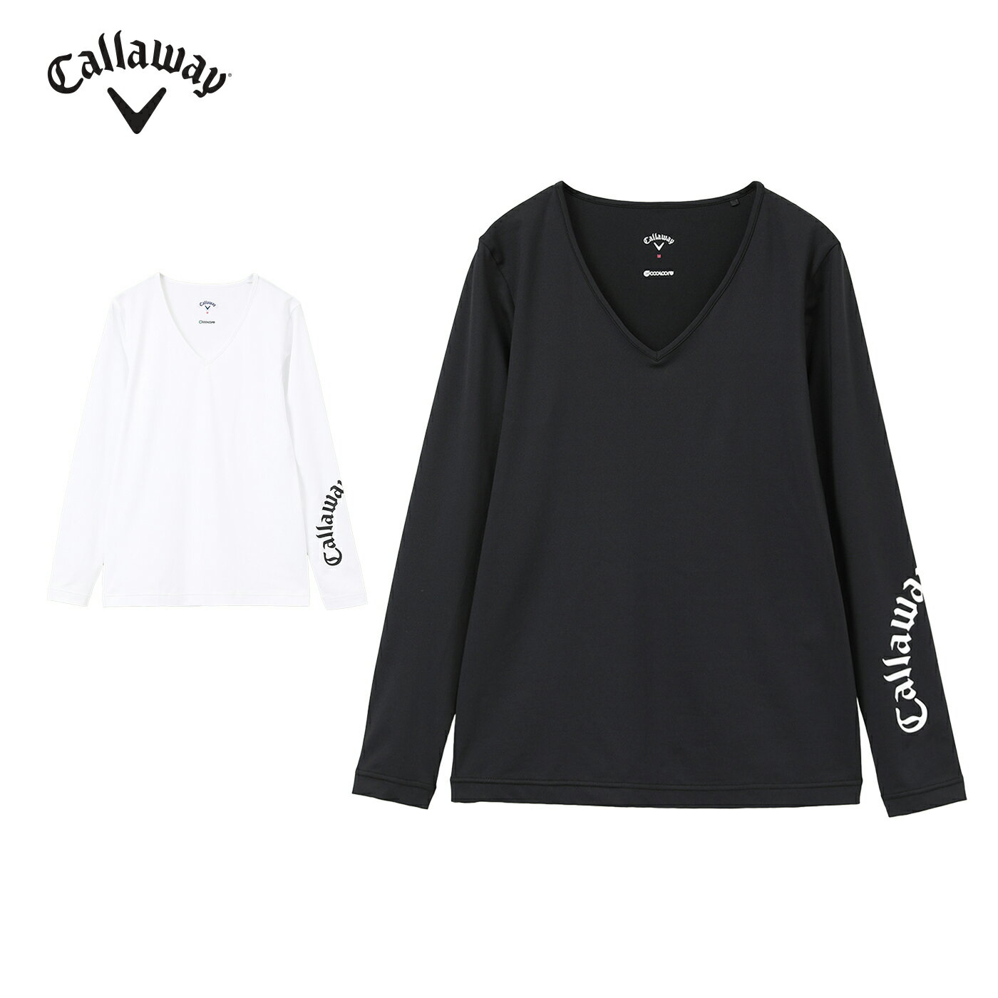 キャロウェイ Callaway クールコア天竺Vネックインナーシャツ C24932201 レディース 2025F/W