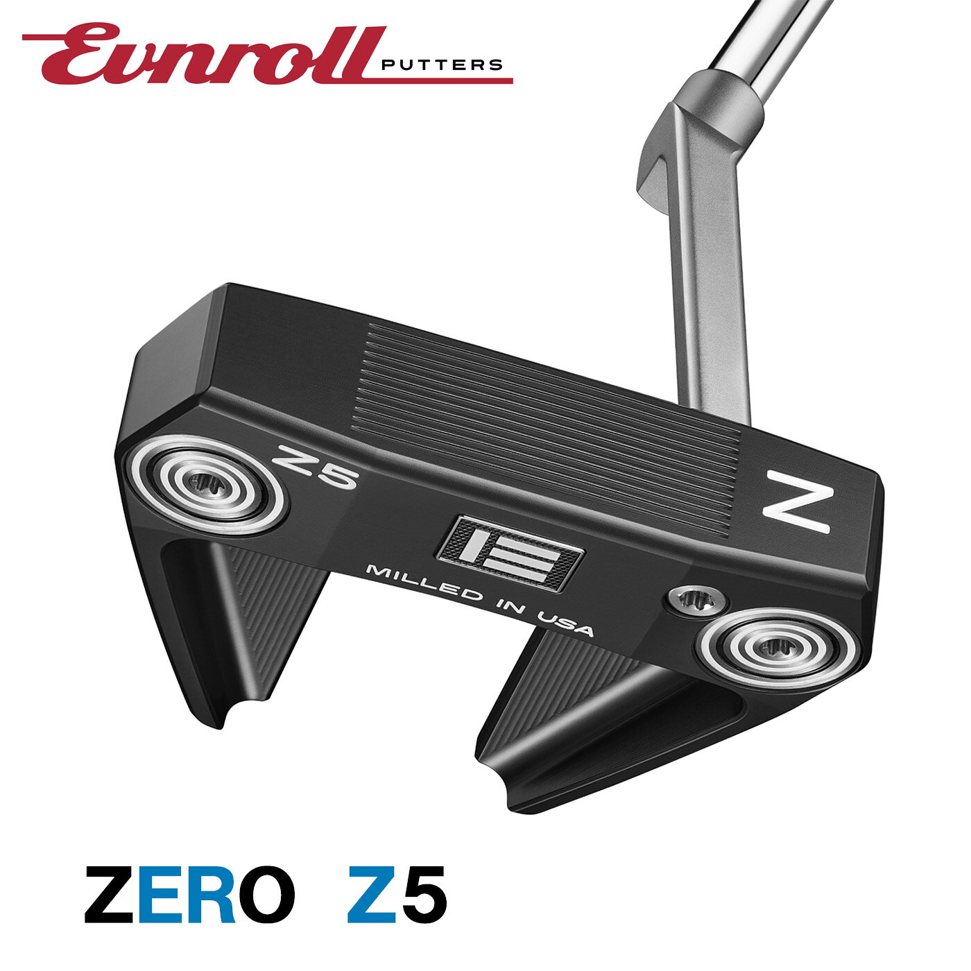 樂天商城 - EVNROLL PUTTER 2025 ZERO SERIES イーブンロール ゼロ シリーズ パター Z5 Black Hatchback Mallet