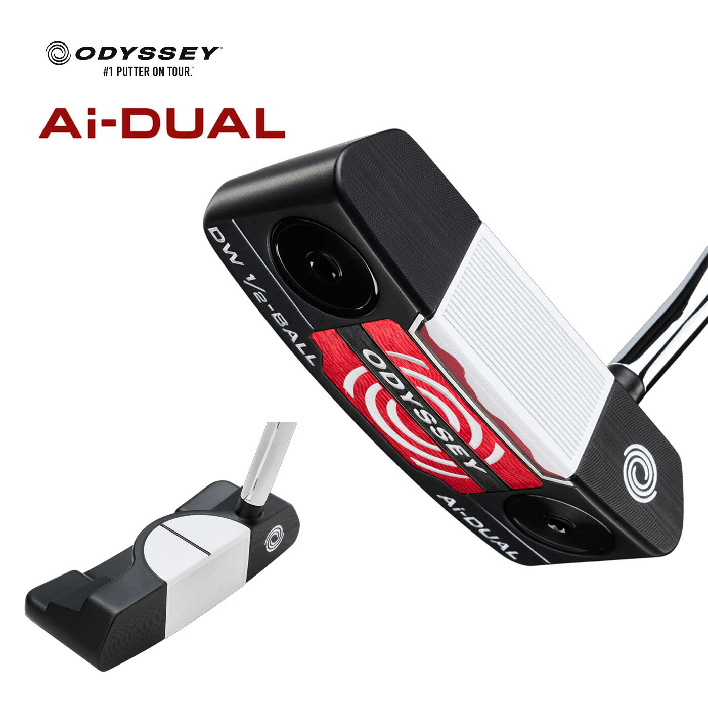 オデッセイ Ai-DUAL 1/2-BALL DWパター［日本仕様］エーアイデュアル1/2ボールダブルワイド ODYSSEY