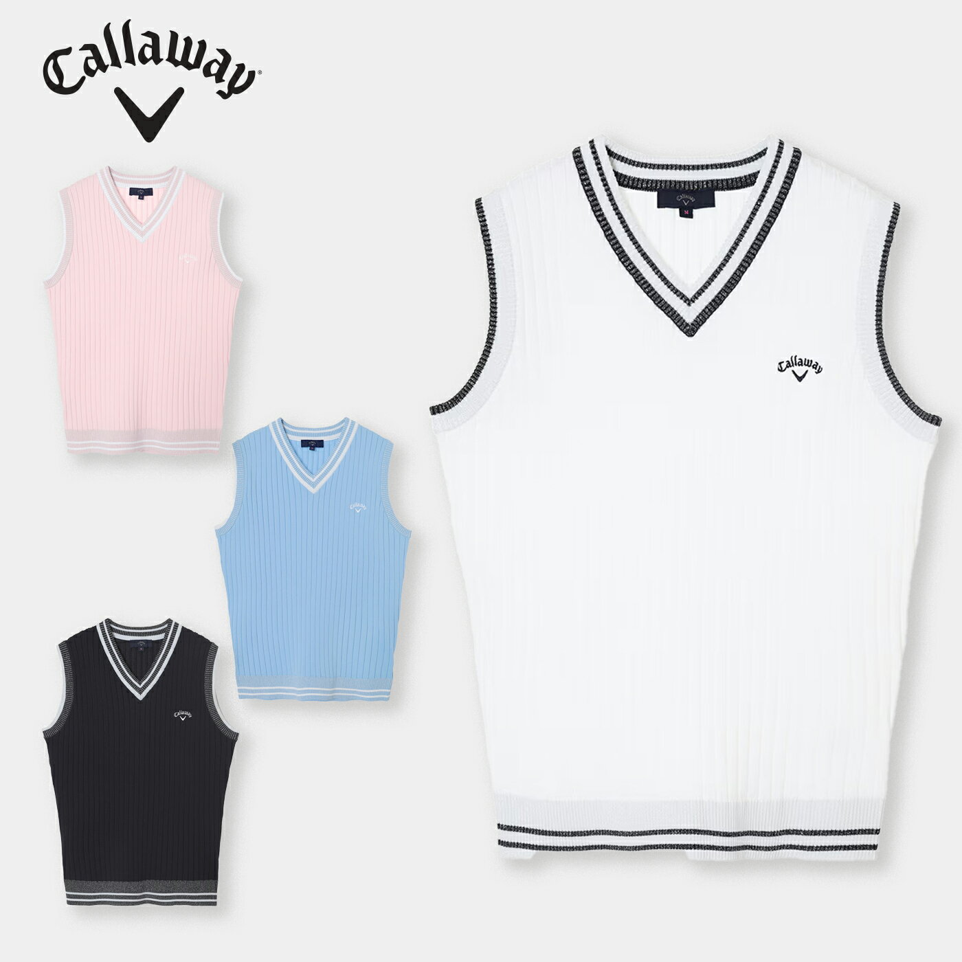 樂天商城 - キャロウェイ ウェア ニットベスト レディース 春夏 C26119200 Callaway 2026S/S